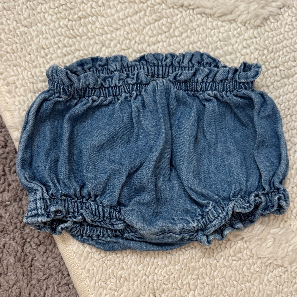 Old Navy Denim-Style Blue Baby Bloomers/shorts